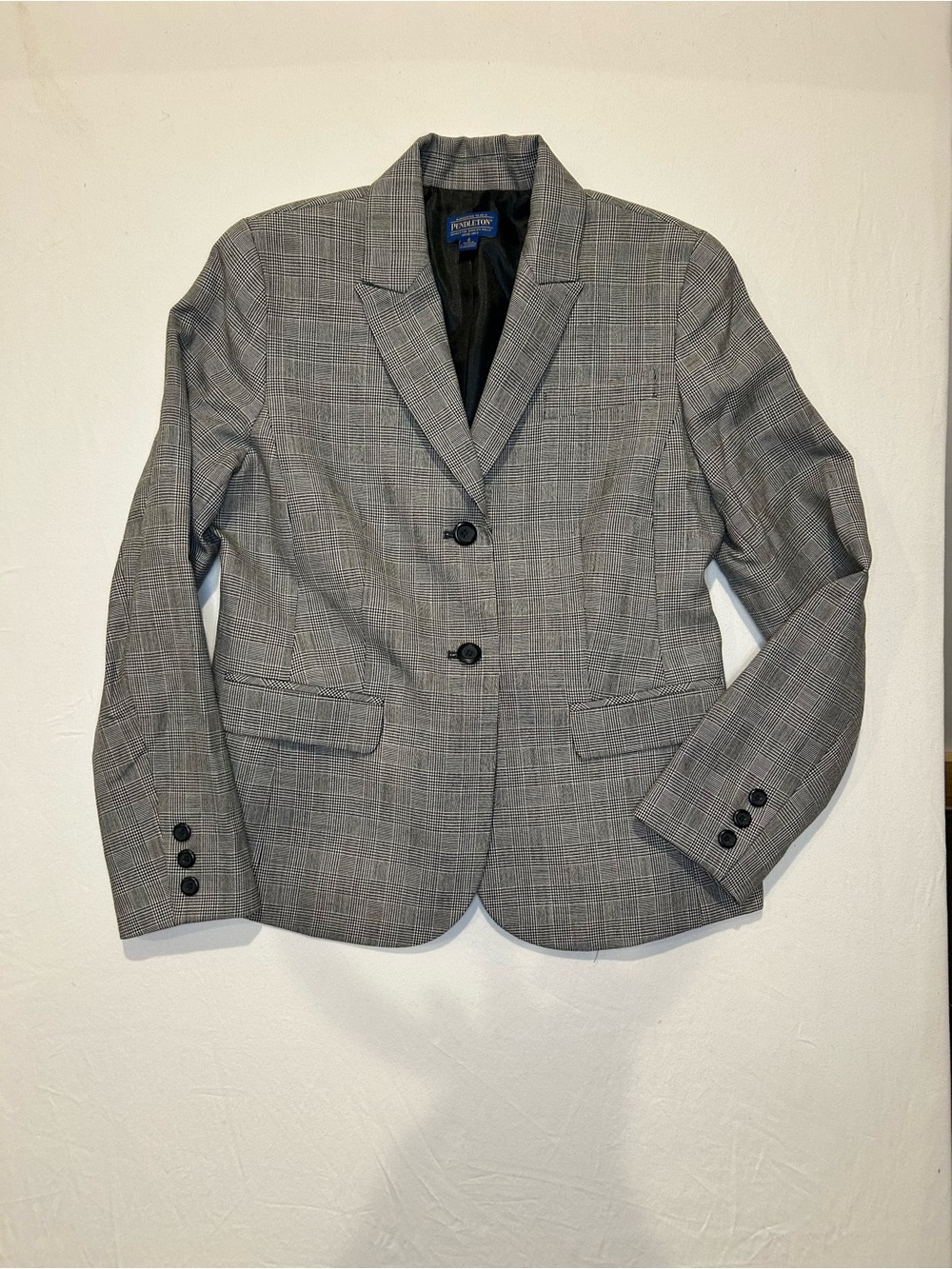 Pendleton Gray Glen Plaid Women's Blazer size 6